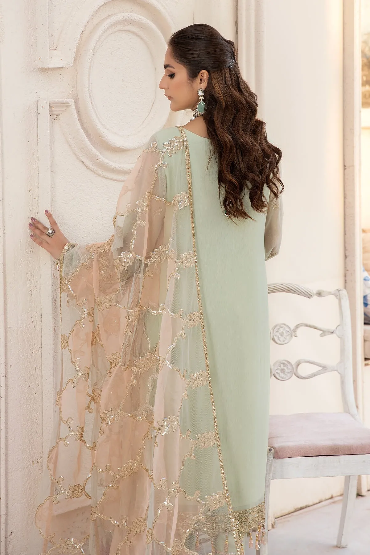 Kameez Trouser Embroidered Pakistani Wedding Dress