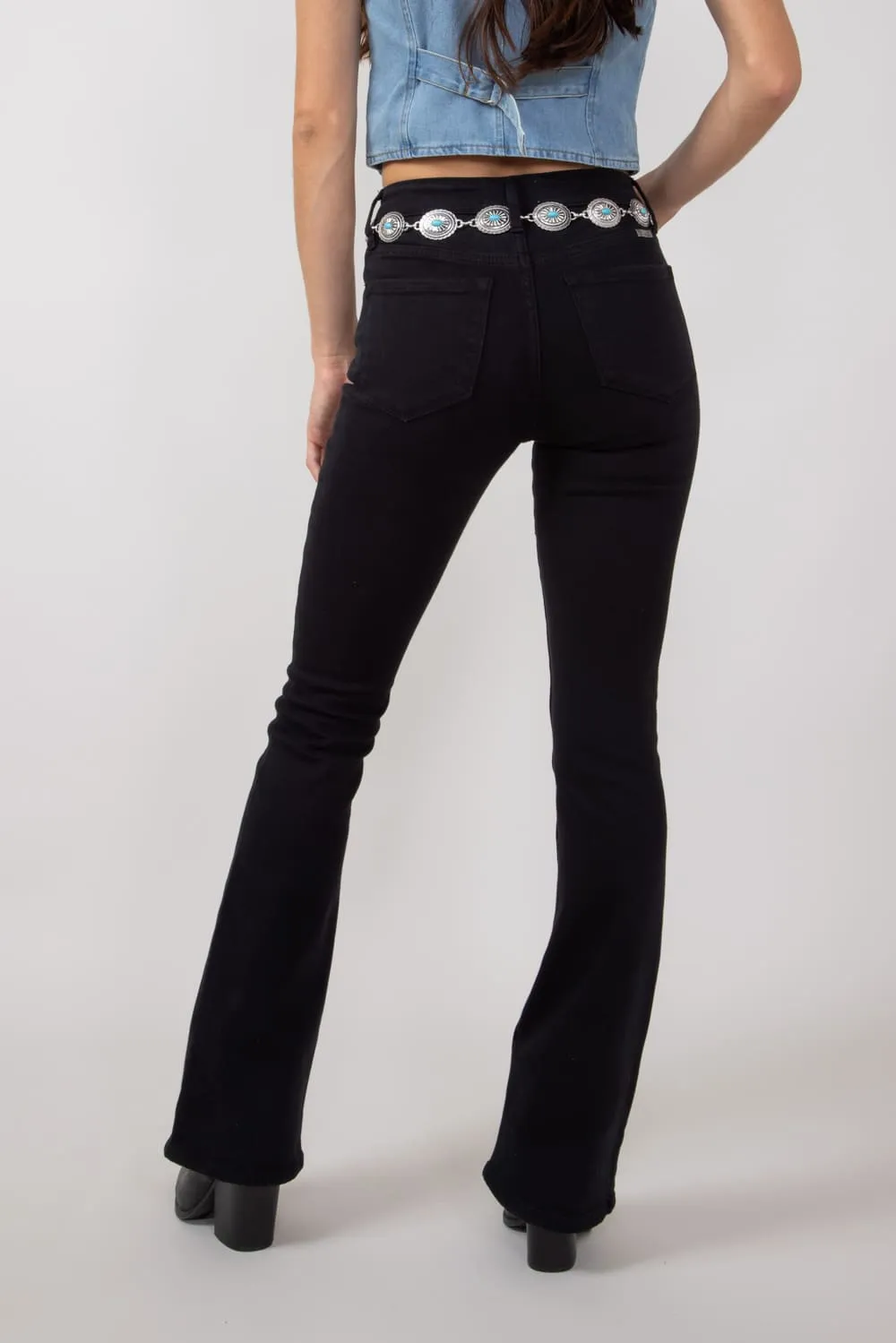 KanCan High Rise Bootcut Jeans for Women in Black | KC70005BK