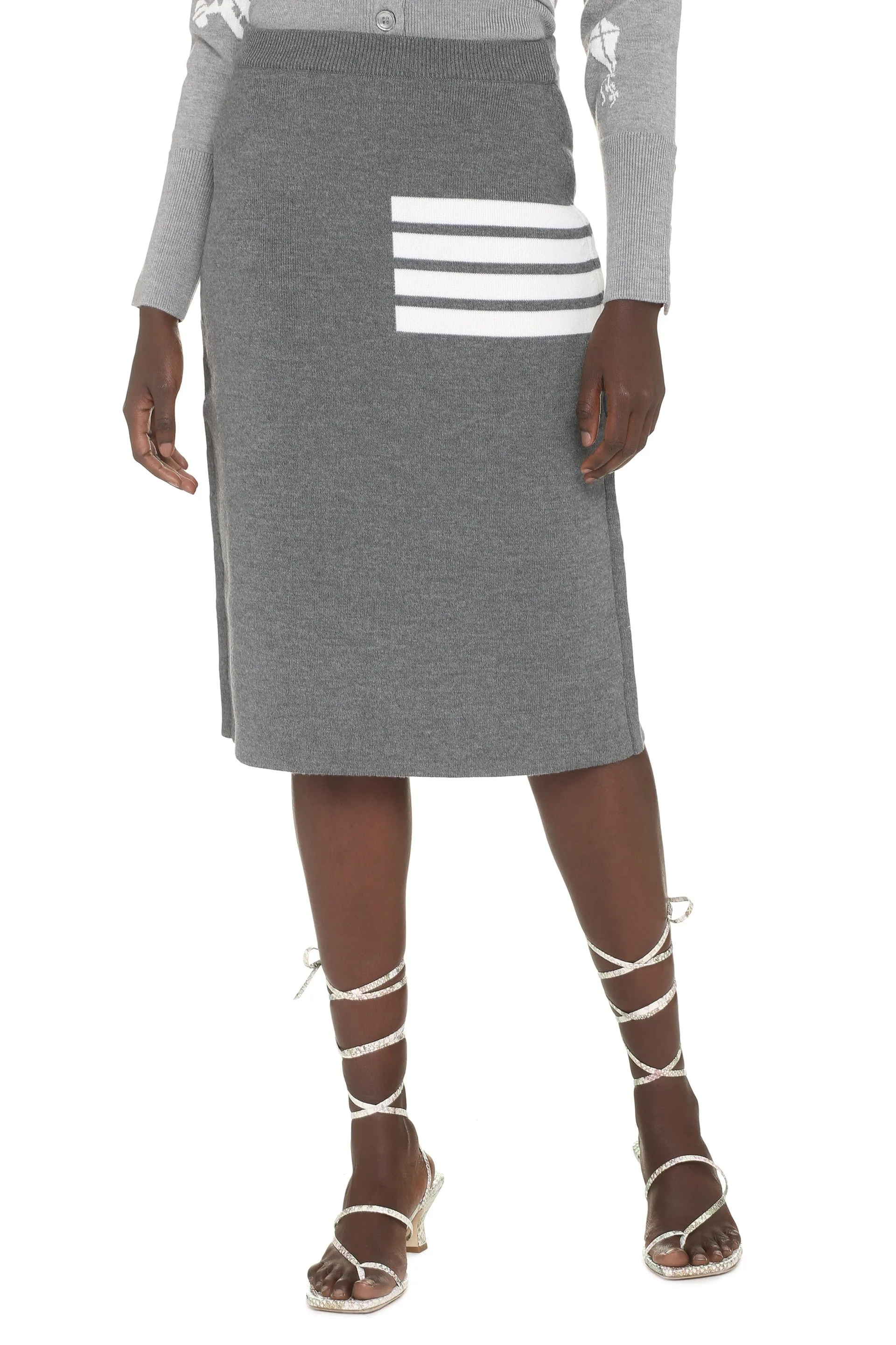 Knit pencil skirt