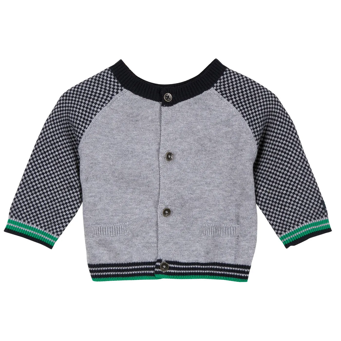 Knitted Cardigan With Cat Embroidered On Back