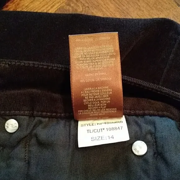 Kut from the Kloth Diana Skinny Corduroy Jeans Sz 14 NWT