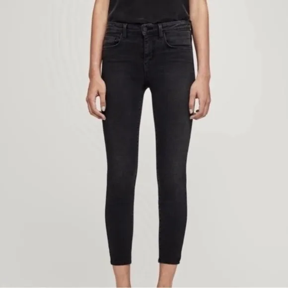 L’Agence Skinny Jeans Black Margot High Rise 26