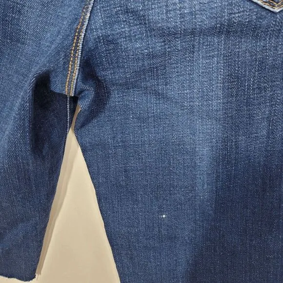 L'Agence Blue Taylor Bermuda Raw Hem Jean Shorts Size 26