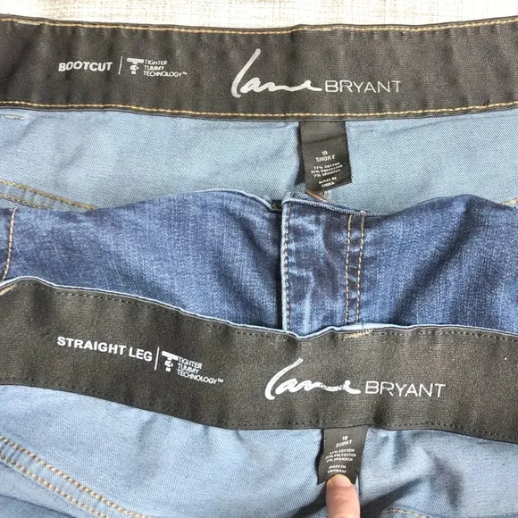 Lane Bryant T3 high rise bootcut/ straight leg jean bundle, short length