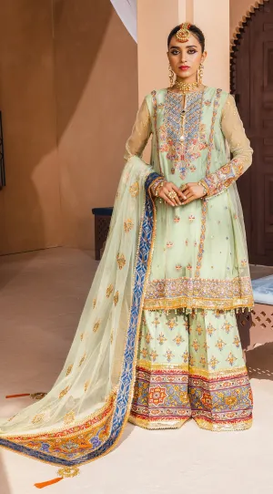 Latest Pakistani Formal Wear in Mint Green Shade #PF426