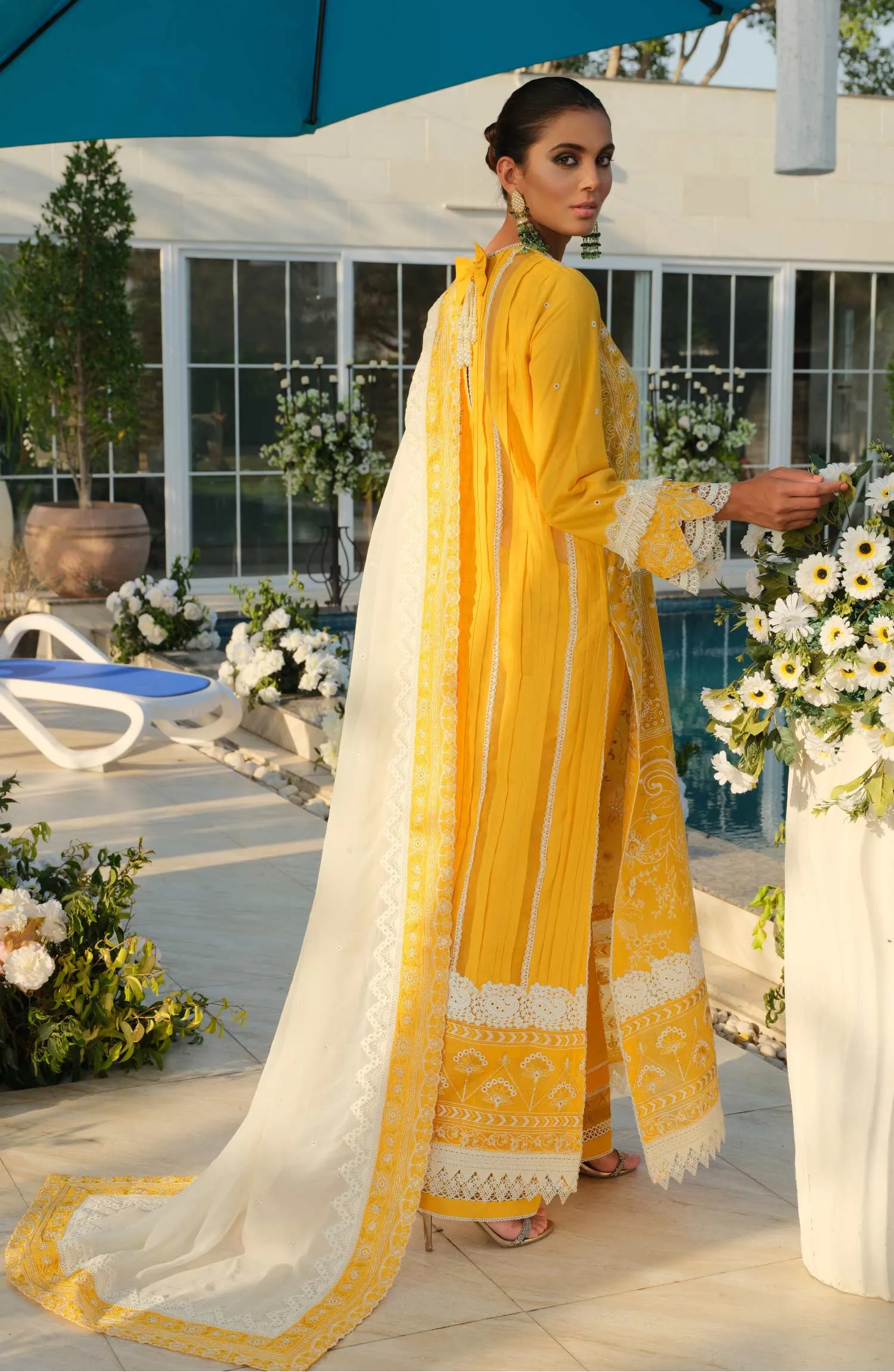 Latest Yellow Salwar Kameez Dupatta Pakistani Eid Dress