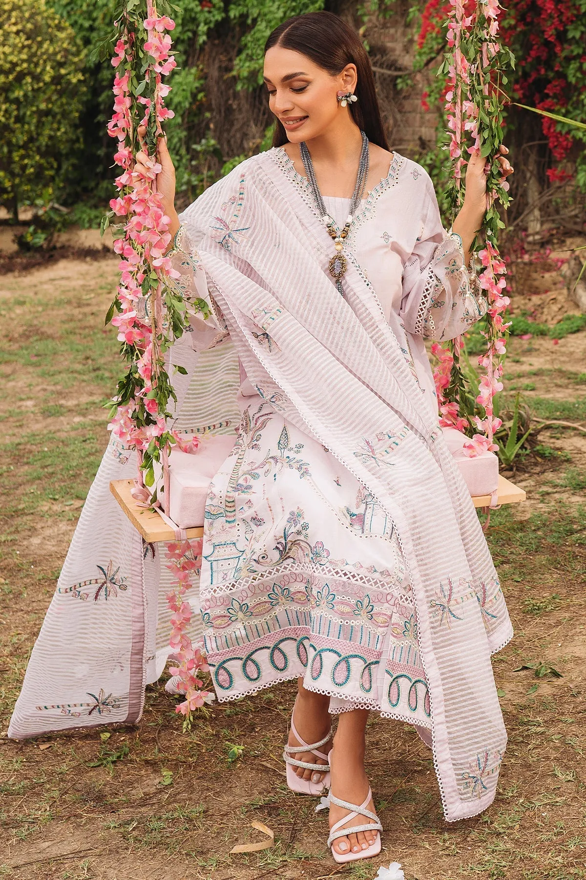 Lavender Embroidered Pakistani Salwar Kameez with Dupatta Salwar Suit