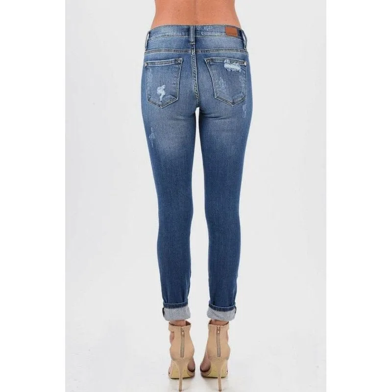 Leopard Print Patch Skinny