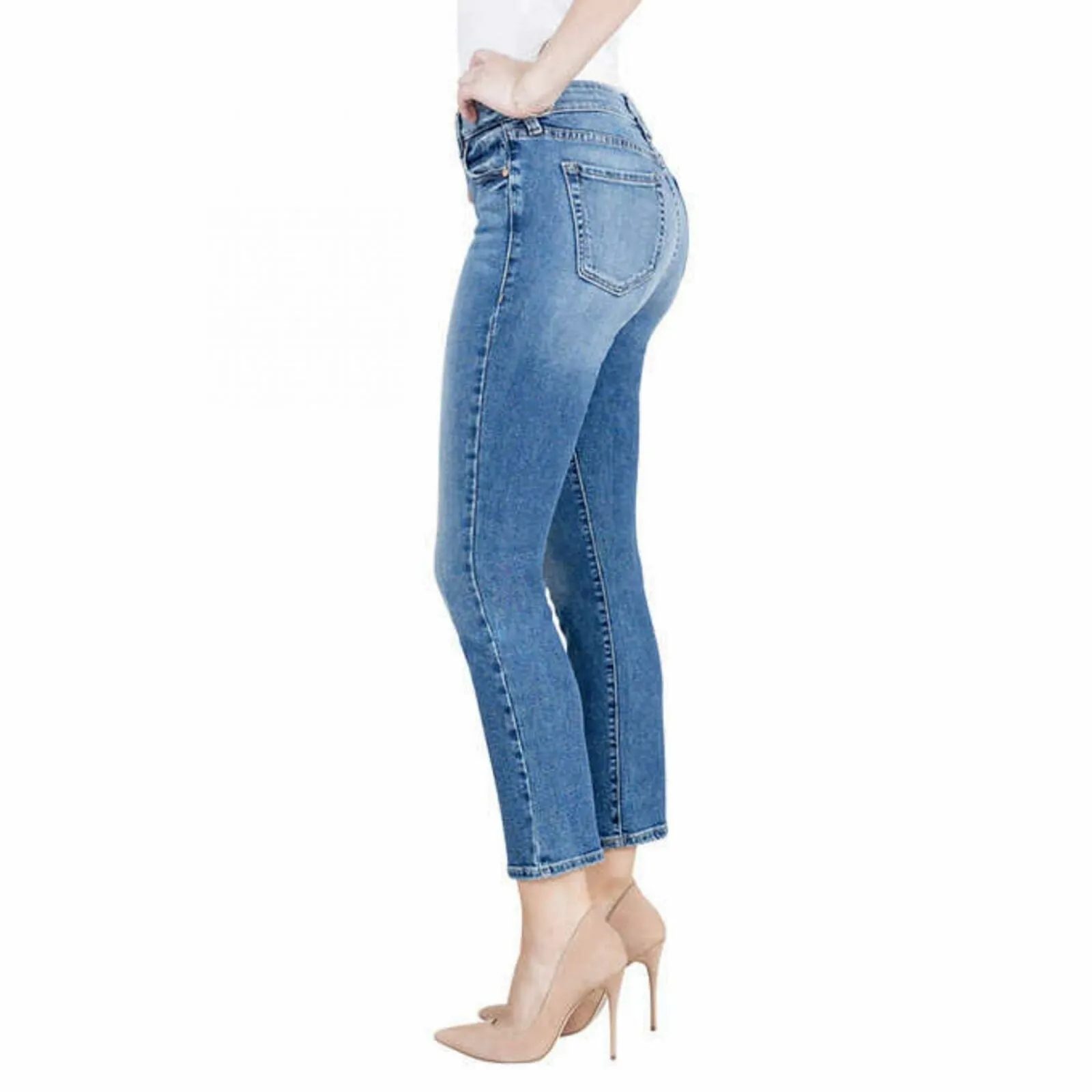 Level 99 Women's High Rise Skinny Crop Jeans