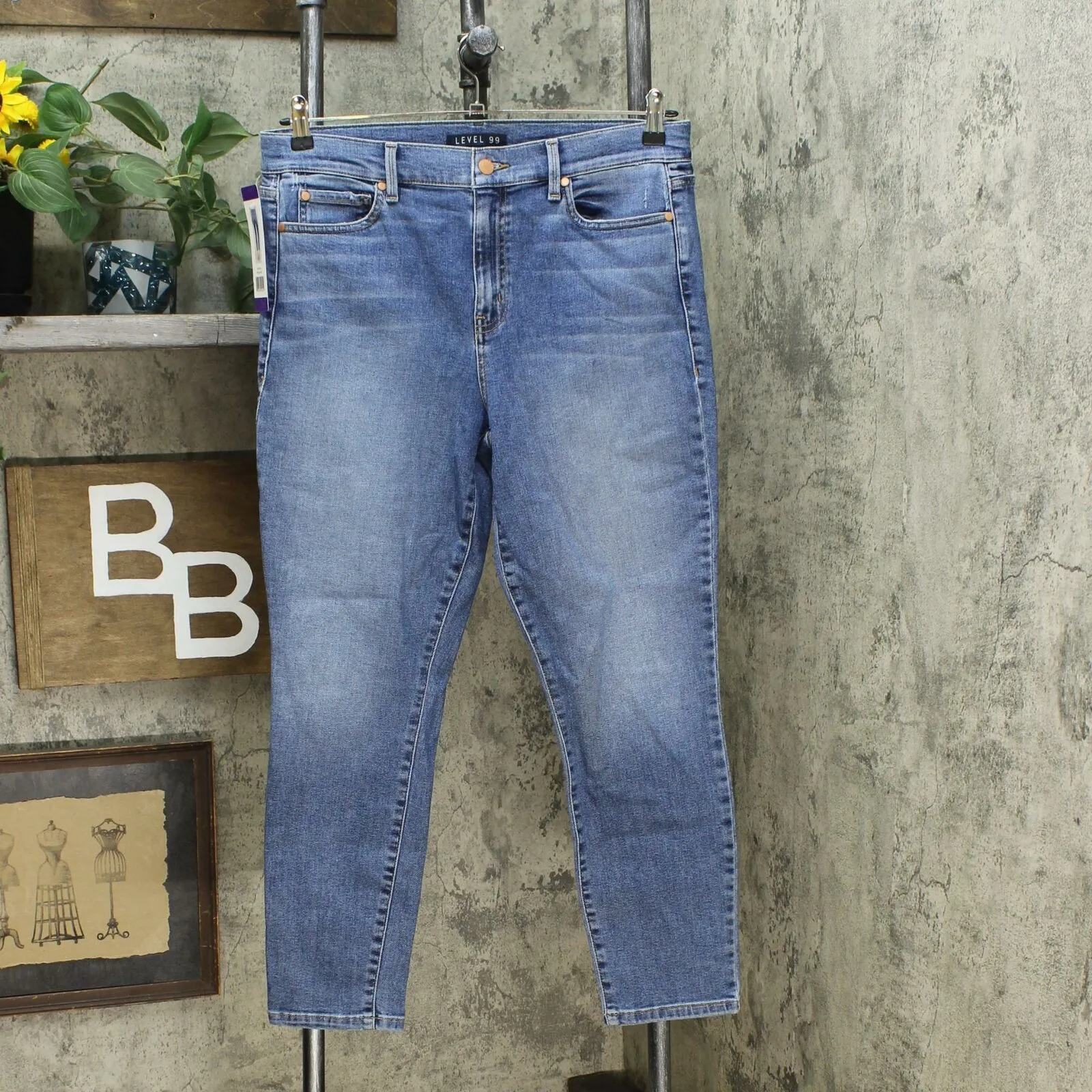 Level 99 Women's High Rise Skinny Crop Jeans
