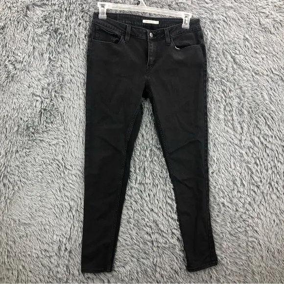Levi Strauss Jeans Womens Size 31 Black 535 Super Skinny