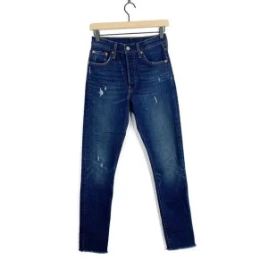 Levi’s 501 S Button Fly Raw Hem Skinny Denim Jeans