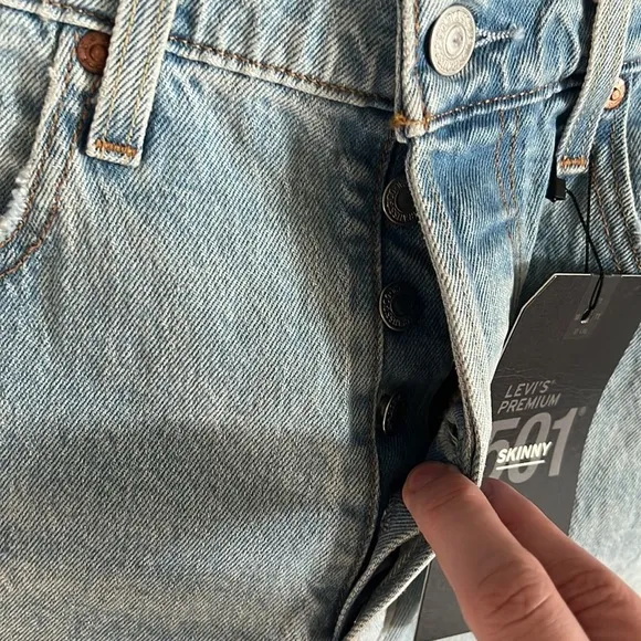 Levi’s 501 Skinny Jeans Button Fly