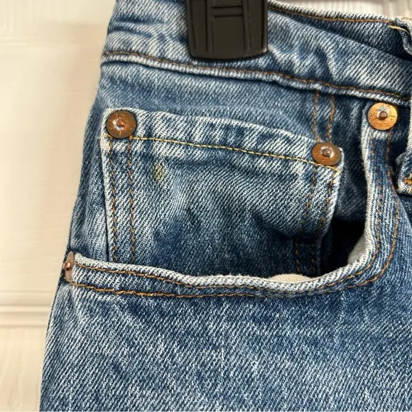 Levis 501 Skinny S Premium Blue‎ Ankle Jeans Womens Size 28 X 28
