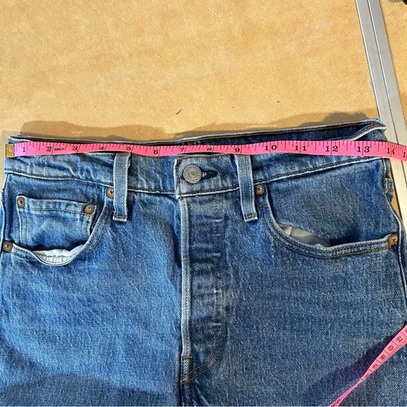 Levis 501 Skinny S Premium Blue‎ Ankle Jeans Womens Size 28 X 28