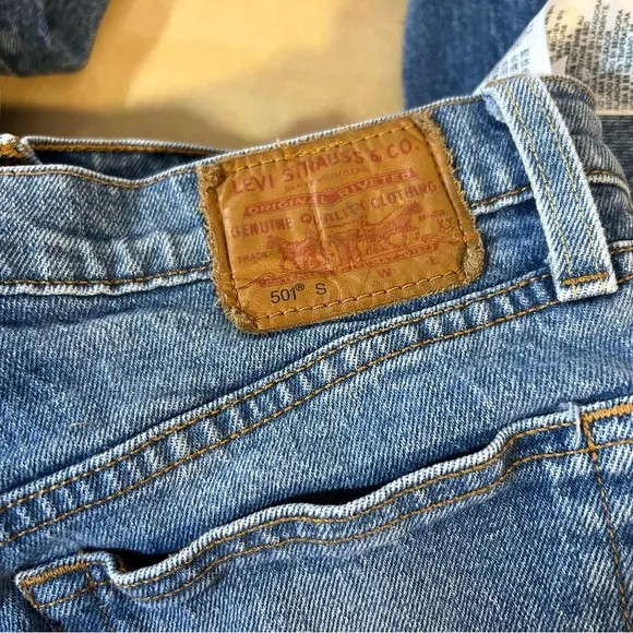 Levis 501 Skinny S Premium Blue‎ Ankle Jeans Womens Size 28 X 28