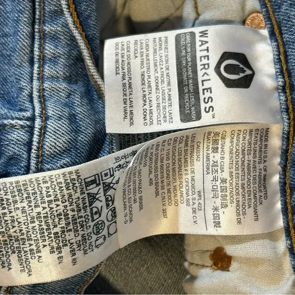 Levis 501 Skinny S Premium Blue‎ Ankle Jeans Womens Size 28 X 28