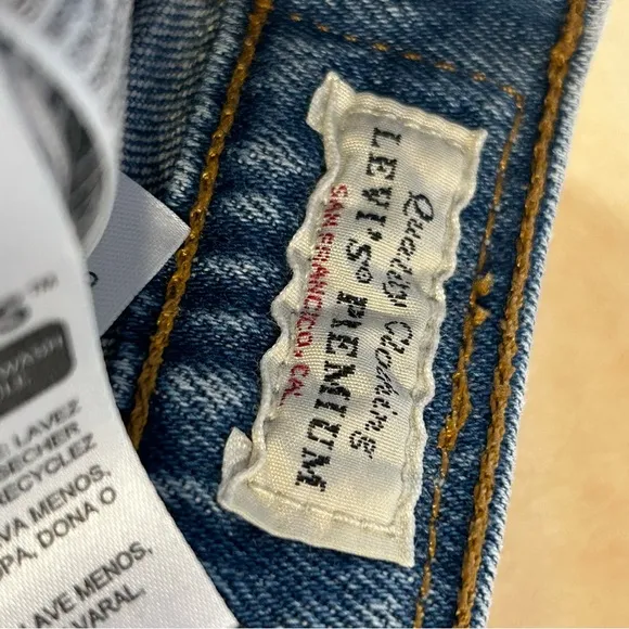 Levis 501 Skinny S Premium Blue‎ Ankle Jeans Womens Size 28 X 28