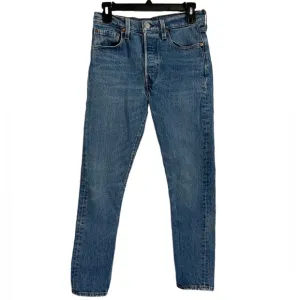 Levis 501 Skinny S Premium Blue‎ Ankle Jeans Womens Size 28 X 28