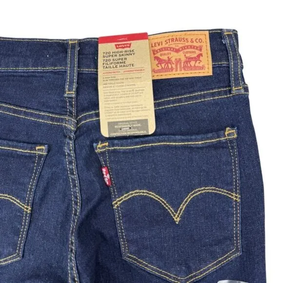 Levi's 720 High-Rise Super Skinny Jeans Size 26