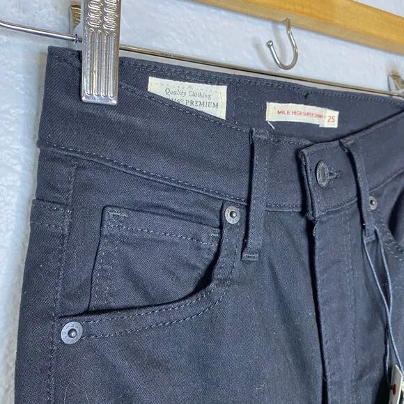 Levi's NWOT Mile High Super Skinny Jeans Black