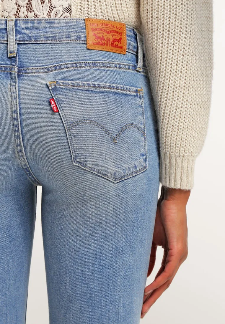 Levi's Womens 711 0065 Skinny Light Wash Slim Denim Jeans Sizes 24-32