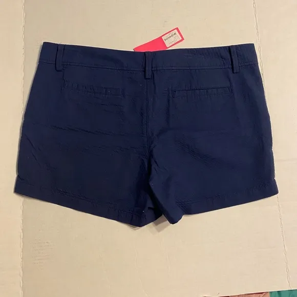 Lilly Pulitzer Blue Bermuda Shorts Flat-Front Casual