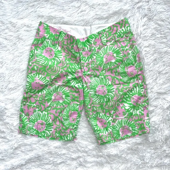 Lilly Pulitzer | Cabana Pink &quot;Sunnyside&quot; Lion Bermuda Chipper Shorts