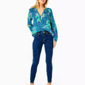 Lilly Pulitzer Eagan Hi-Rise Super Skinny Jeans authentic ankle fit size 2. NWT