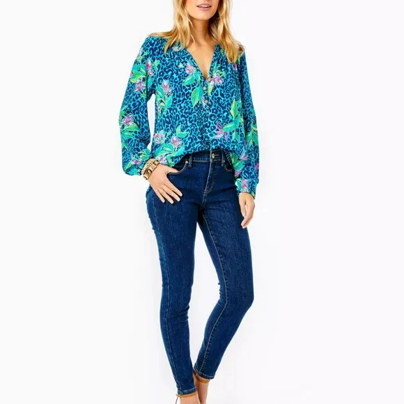 Lilly Pulitzer Eagan Hi-Rise Super Skinny Jeans authentic ankle fit size 2. NWT