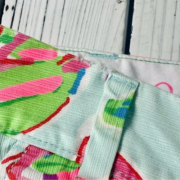 Lilly Pulitzer Floral Neon Chipper Bermuda Shorts Size 0