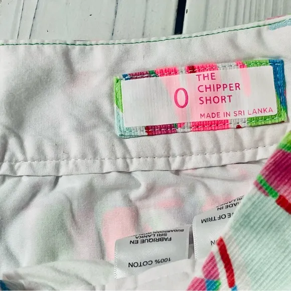 Lilly Pulitzer Floral Neon Chipper Bermuda Shorts Size 0