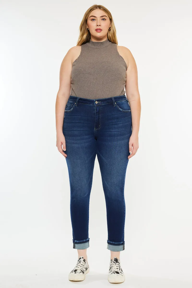 Lurdes Mid Rise Ankle Skinny Jeans (Plus Size)