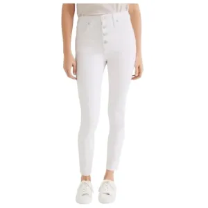 MADEWELL 10” High-Rise Skinny Crop White Denim Jeans - 29”