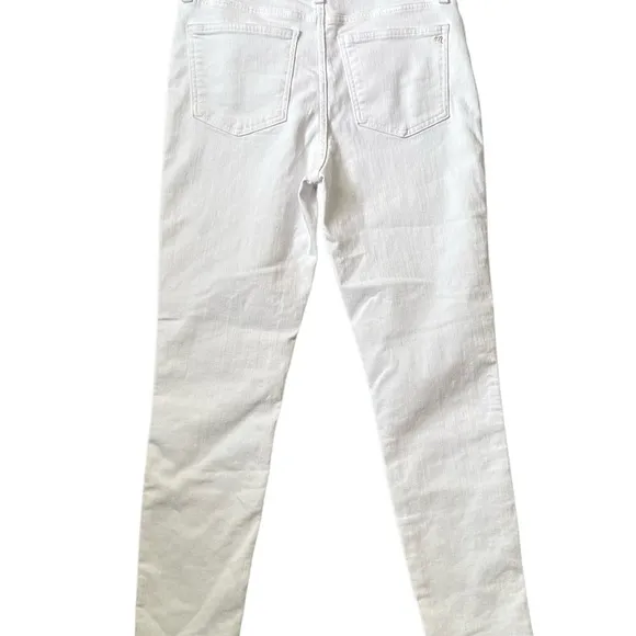 MADEWELL 10” High-Rise Skinny Crop White Denim Jeans - 29”