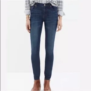 Madewell 10 Inch High Rise Skinny Blue Jeans