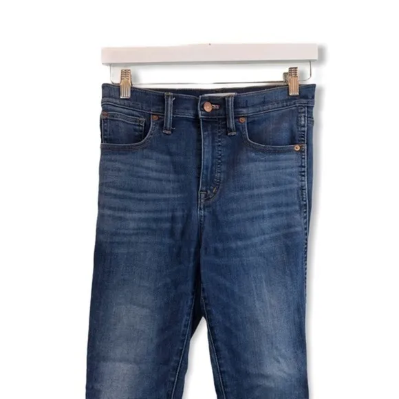 Madewell 10 Inch High Rise Skinny Blue Jeans