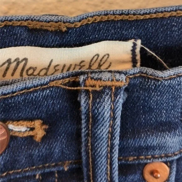 Madewell 10 Inch High Rise Skinny Blue Jeans