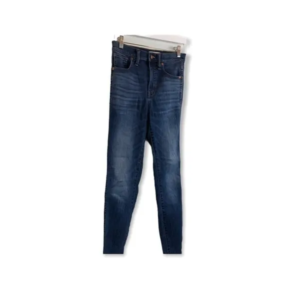Madewell 10 Inch High Rise Skinny Blue Jeans