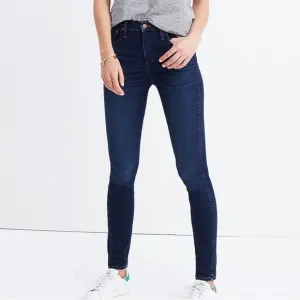 Madewell 10&quot; High-Rise Skinny Jeans in Hayes Wash Women’s 28 Dark Denim F4684