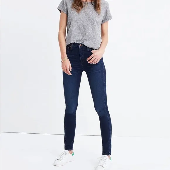 Madewell 10&quot; High-Rise Skinny Jeans in Hayes Wash