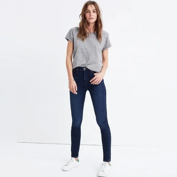 Madewell 10&quot; High-Rise Skinny Jeans in Hayes Wash