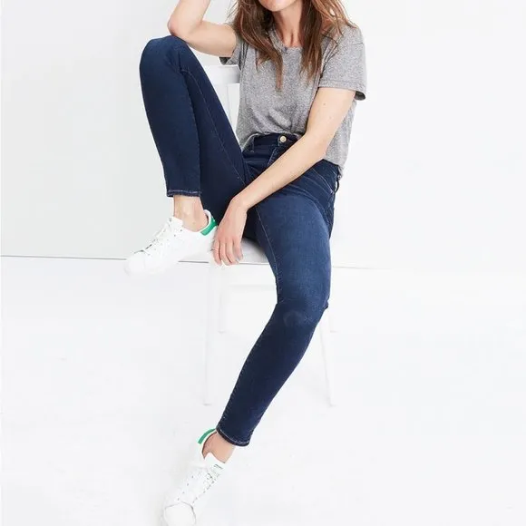 Madewell 10&quot; High-Rise Skinny Jeans in Hayes Wash