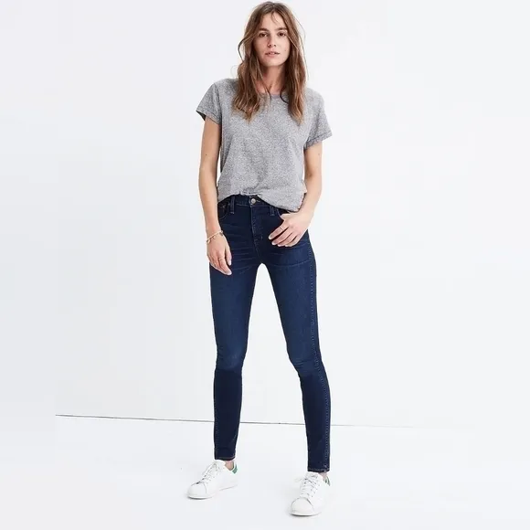 Madewell 10&quot; High-Rise Skinny Jeans in Hayes Wash