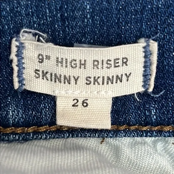 Madewell 9” High Riser Skinny Skinny Jeans Sz 26