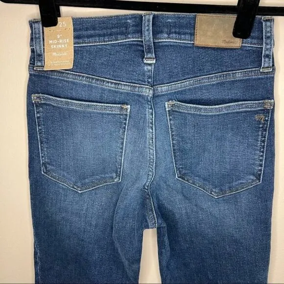 Madewell 9” Skinny Jean Size 25