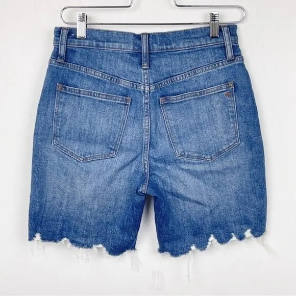 Madewell High-Rise Mid-Length Denim Shorts bernuda in Erwin Wash size 25