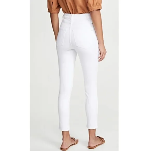 Madewell White 10&quot; High-Rise Button Fly Skinny Crop Jeans Size 25 NWT