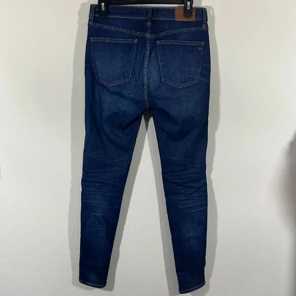 Madewell Women's Tall 9&quot; High Rise Skinny Jeans Size 29T Polly Wash Style F6171