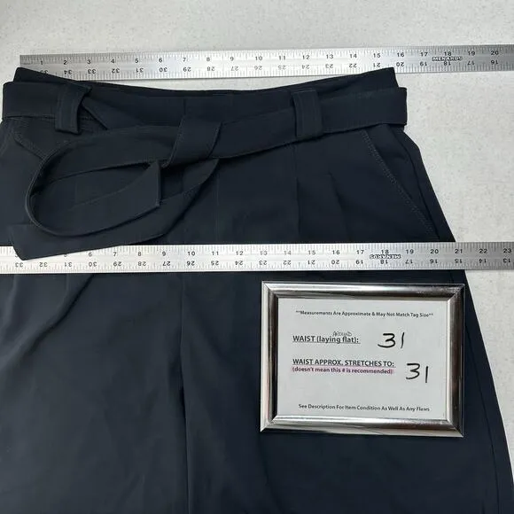 Maeve Shorts Womens 8 Pleated Bermuda Trouser Short Belted Navy Old Money EUC